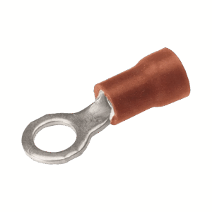 Zapata Terminal de Ojillo  para Tornillo 1/8 in (3 mm) calibre 22-16 AWG con aislamiento de vinilo.