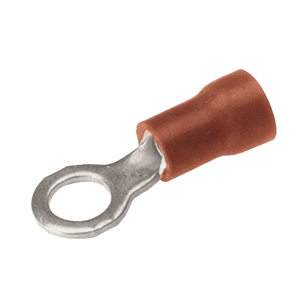 Zapata Terminal de Ojillo  para Tornillo 1/8 in (3 mm) calibre 22-16 AWG con aislamiento de vinilo.
