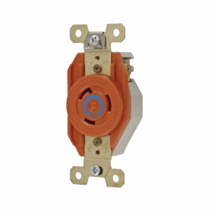 Receptáculo Sencillo de Media Vuelta/ 20 A 250 V CA / 2 Polos 3 Hilos / Nema L6-20R.