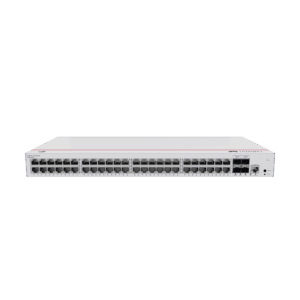 Switch de Distribución/Core Gigabit Administrable PoE Capa 3 / 48 puertos 10/100/1000 Mbps (PoE) / 4 Puertos 10GE SFP+ Uplink / ERPS / Rutas Estáticas / iStack / PoE Perpetuo / 380W / Administración Nube Gratis