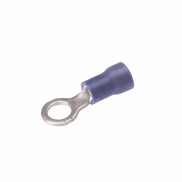 Zapata Terminal de Ojillo  para Tornillo 1/4 in (6 mm) calibre 16-14 AWG con aislamiento de vinilo.