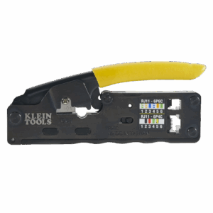 Ponchadora/Pelacables/Cortacables Compacta con Matraca para Conectores  RJ45 y RJ11/RJ12.