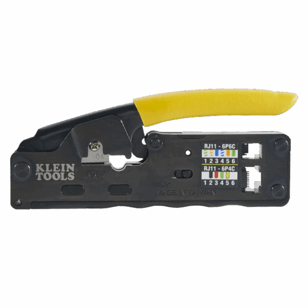 Ponchadora/Pelacables/Cortacables Compacta con Matraca para Conectores  RJ45 y RJ11/RJ12.