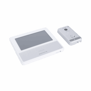 KIT DE VIDEOPORTERO IP COLOR BLANCO / Apertura con app / Súper elegante / Monitor WIFI / soporta 4 monitores y 2 frentes de calle / Alimentacion 110vca