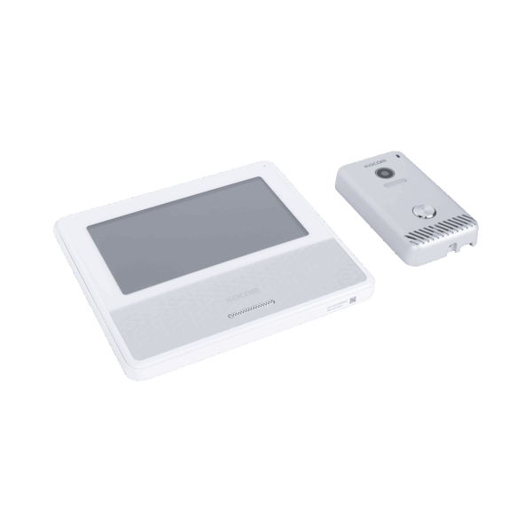 KIT DE VIDEOPORTERO IP COLOR BLANCO / Apertura con app / Súper elegante / Monitor WIFI / soporta 4 monitores y 2 frentes de calle / Alimentacion 110vca