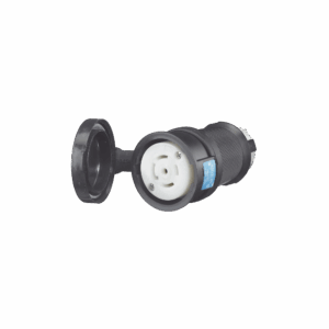 Conector Industrial con Bloqueo de Media Vuelta / 30 A 120/208 V CA / Nema L21-30R / 4 Polos 5 Hilos / Color Blanco y Negro / / Grado Industrial.
