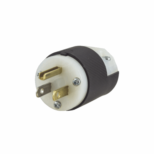 Clavija Entrada Recta/ 15A 125V/ 2 Polos 3 Hilos/ Nema 5-15P/ Grado Industrial- Comercial.