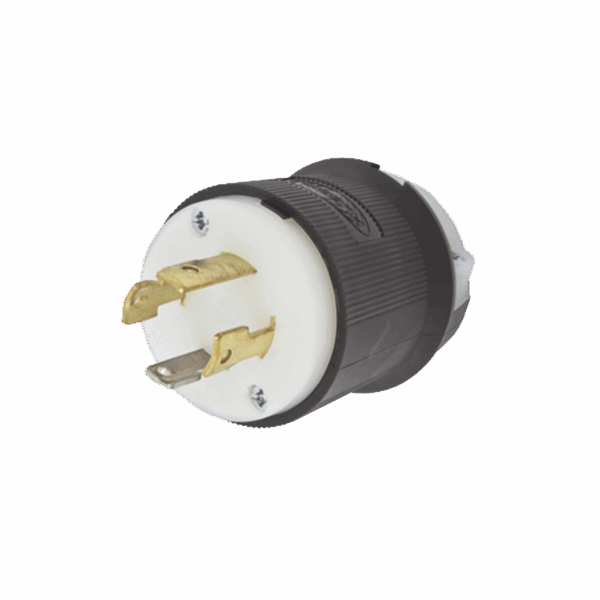 Clavija con Bloqueo de Media Vuelta Industrial 30 a 125/250 V CA / 3 Polos 4 Hilos / Nema L14-30P.
