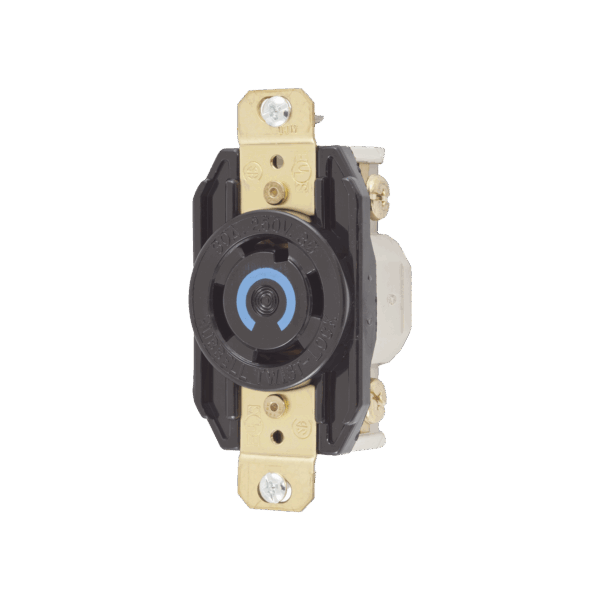 Receptáculo con Bloqueo de Media Vuelta Industrial 30 A 250 V CA / 3 Polos 4 Hilos / Nema L15-30R.