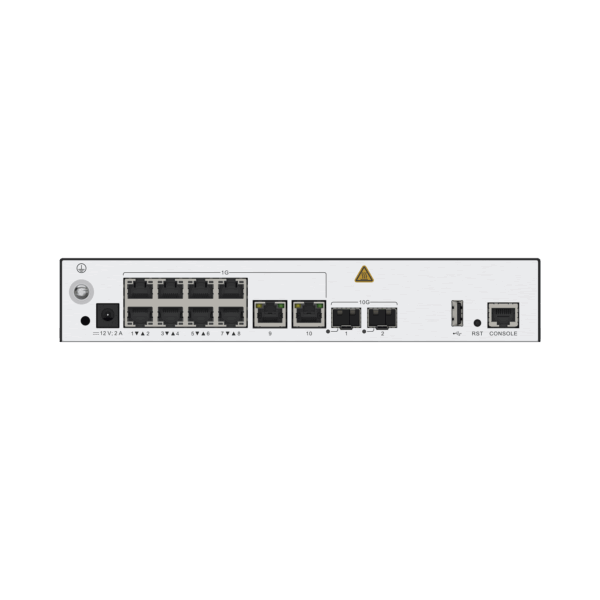 Controladora de Puntos de Acceso / 10 puertos 10/100/1000 Mbps / 2 puertos 10GE SFP+ / Hotspot 2.0 / Roaming Capa 2 y 3 / Rendimiento 10 Gbps / Soporta 256 APs / Hasta 2048 Clientes
