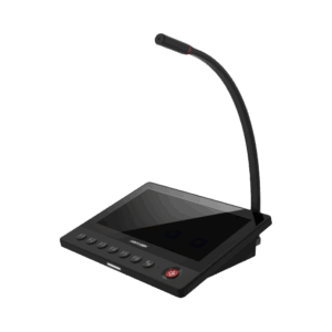 Micrófono IP / 12 VCD /  Pantalla Touch 7″ / Transmisión en Tiempo Real / Integración con HikCentral Professional
