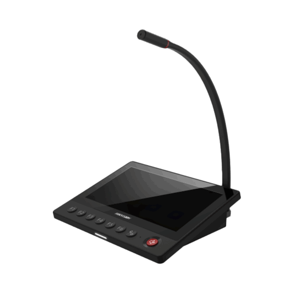 Micrófono IP / 12 VCD /  Pantalla Touch 7" / Transmisión en Tiempo Real / Integración con HikCentral Professional