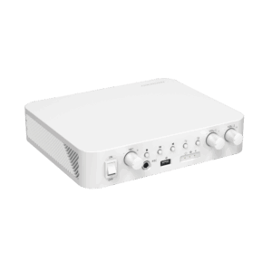Amplificador una Zona / 2 Canales / 30 W por Canal / Conexión Bluetooth / Salida 4-8 Ω x 2 / 100V COM x 2 / Uso Interior
