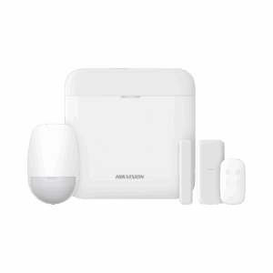 (AX PRO) KIT de Alarma AX PRO con GSM (3G/4G) / Incluye: 1 Hub con bateria de respaldo / 1 Sensor PIR / 1 Contacto Magnético Slim / 1 Control Remoto / Wi-Fi / Compatible con Hik-Connect P2P