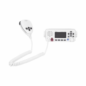 Radio móvil marino ICOM, color blanco, clase D DSC. Tx: 156....