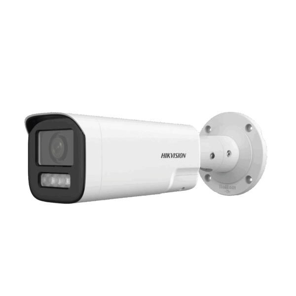 Bala IP 4 Megapíxel / Lente Mot. 2.8 a 12 mm / Dual Light (50 mts IR + 50 mts Luz Blanca) / ACUSENSE Lite / Audio de Dos Vías /  Luz Intermitente y Alerta de Audio / Exterior IP67 / WDR 120 dB / PoE / ONVIF / Micro SD