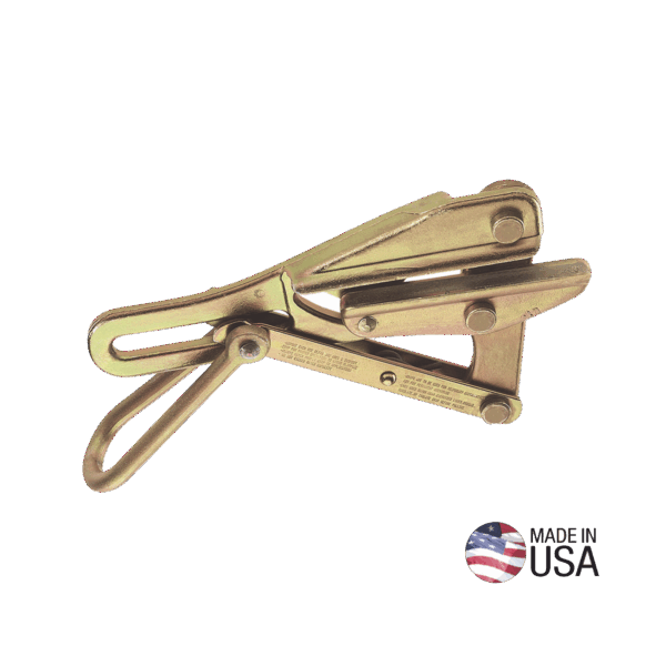 Tensor Grillo tipo Chicago™ para Cable Desnudo (ACSR, AAC, Cobre), de 19 a 22 mm (0.74" a 0.86"). Carga Máxima Segura: 8000 lb (3629 kg).