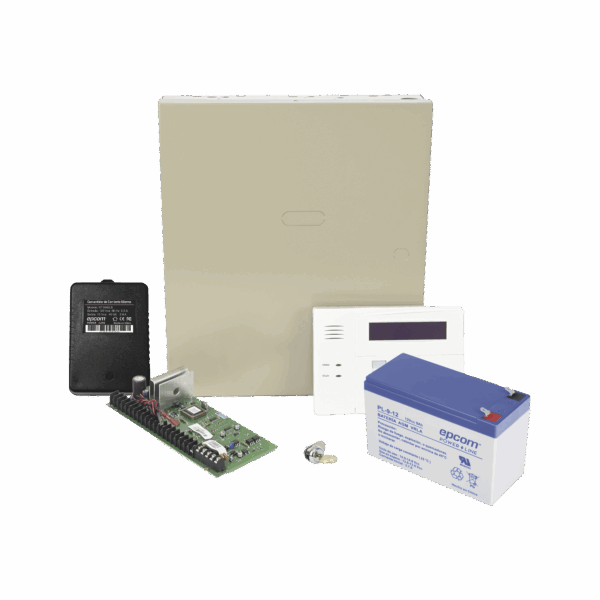 Kit de Panel de Alarma VISTA48LA con  Batería de 9Ah, Transformador y Gabinete