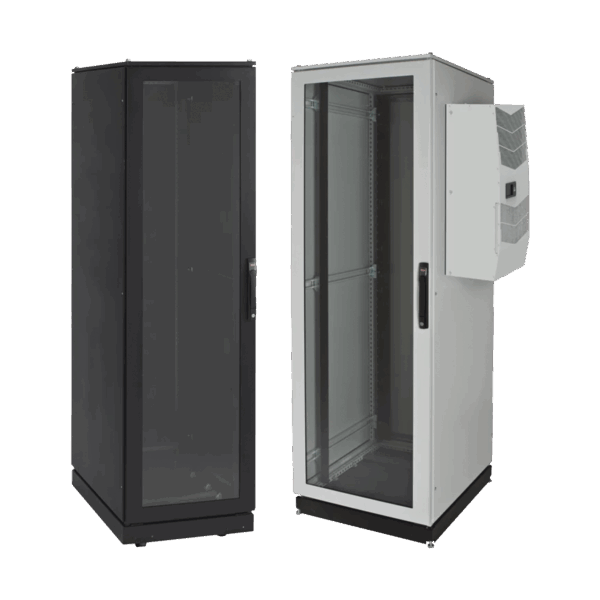 Gabinete de Telecomunicaciones ProLine V/D, 600 mm de Ancho, 1000 mm de Profundidad, Compatible Con Aire Acondicionado Tipo G52, NEMA 12, 42 UR, Color Negro