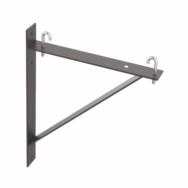 Kit de Soporte Triangular a Pared, Para Escalerillas de 12 y 6 in de Ancho, de Acero, Color Negro