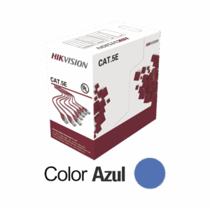 Bobina de Cable UTP 305 Metros / Cat5E (24 AWG) / Color Azul / PVC (CM) / Uso en Interior / 100% Cobre / Aplicaciones de CCTV y Redes de Datos