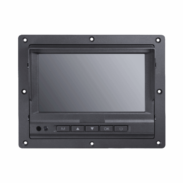 Monitor y Botones de 7" LCD / Compatible con DVR Móvil HIKVISION / Conector Tipo Aviación