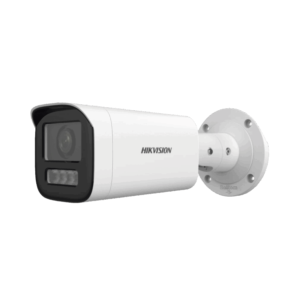 Bala IP 4 Megapíxel / Lente Motorizado 2.8 a 12 mm / Dual Light (50 mts IR + 50 mts Luz Blanca) / ACUSENSE Lite / Microfono Integrado / Exterior IP67 / WDR 120 dB / PoE / ONVIF / Micro SD