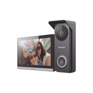 Kit de Videoportero Hibrido TurboHD con Pantalla LCD touch de 7″ Wi-Fi / Frente de Calle para Exterior Metalico / 720p (1 Megapíxel )117° de Visión (Gran Angular) / Llamada a App Hik-Connect