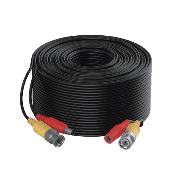 Cable Coaxial Siames (Mini RG59) + Alimentación / 10 Metros de Distancia / CCA / Soporta 1080p (2 Megapixel) hasta 4K (8 Megapixel)  / Uso Interior y Exterior