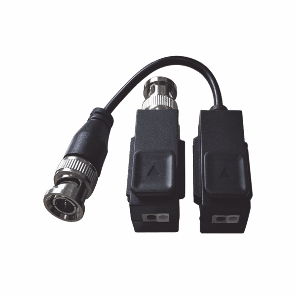 Kit de Transceptor (Balluns) TURBOHD con Boton Push / Hasta 8 MP (4K) / 100% Cobre / Soporta HD-TVI / AHD / CVI / CVBS / Audio por Coaxitron / Datos para Menu de Configurar de Cámaras
