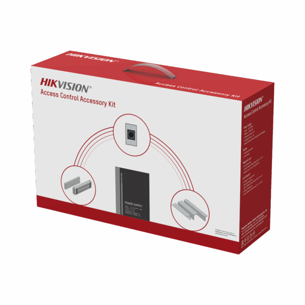 Kit de Accesorios para Ctrl de Acceso / Fuente 12 Vcd 2 A, Botón de Salida y Chapa Magnética 600 Lbs / Para instalación de control de acceso autónomo (Facial Min Moe, Teclados, Lectores de Huella etc)