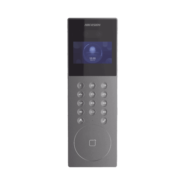 Videoportero IP Multiapartamento con Reconocimiento Facial / Llamada a App HikConnect (requiere monitor) / Protección IP65 / Apertura por Rostro, Tarjeta o App