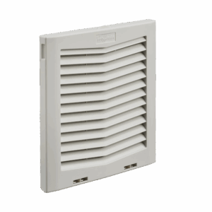 Rejilla de Escape Para Ventilador con Filtro HG, Protección IP54, Compatible con Ventiladores HF10 de 10 in, De Plástico, Color Gris Claro