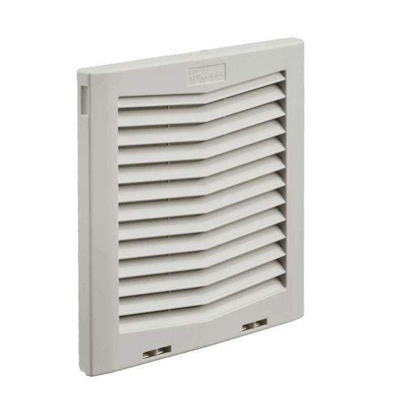 Rejilla de Escape Para Ventilador con Filtro HG, Protección IP54, Compatible con Ventiladores HF10 de 10 in, De Plástico, Color Gris Claro