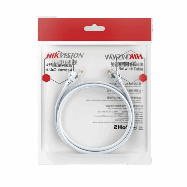 Cable de Parcheo (Patch Cord) / UTP / Cat. 6 (24 AWG) / 1 Metro / Color Blanco / Ideal para PoE+ / Interior
