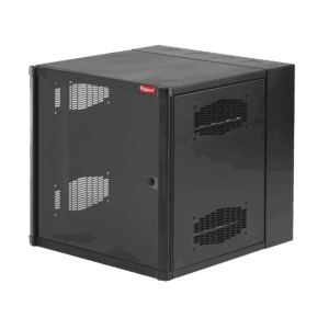 Gabinete AccessPlus de Montaje en Pared de 19in, Rieles Numerados y Roscados #10-32, Puerta con Ventana de Seguridad, 600 mm de Ancho, 762 mm de Profundidad, 19 UR, Color Negro