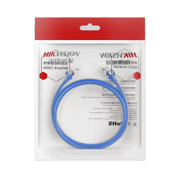Cable de Parcheo (Patch Cord) / UTP / Cat. 6 (24 AWG) / 1 Metro / Color Azul / Ideal para PoE+ / Interior
