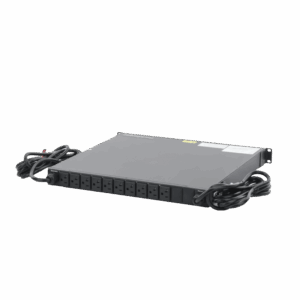 PDU Monitoreable de Transferencia Automática ATS (Fuente Redundante), Con 10 Salidas 5-15R, Enchufes de Entrada NEMA 5-15P, Instalación Horizontal de 19in, 1UR, 15 Amp, 120 Vca