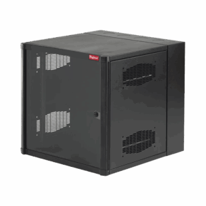 Gabinete AccessPlus de Montaje en Pared de 19in, Rieles Numerados y Roscados #10-32, Puerta con Ventana de Seguridad, 600 mm de Ancho, 637 mm de Profundidad, 26 UR, Color Negro