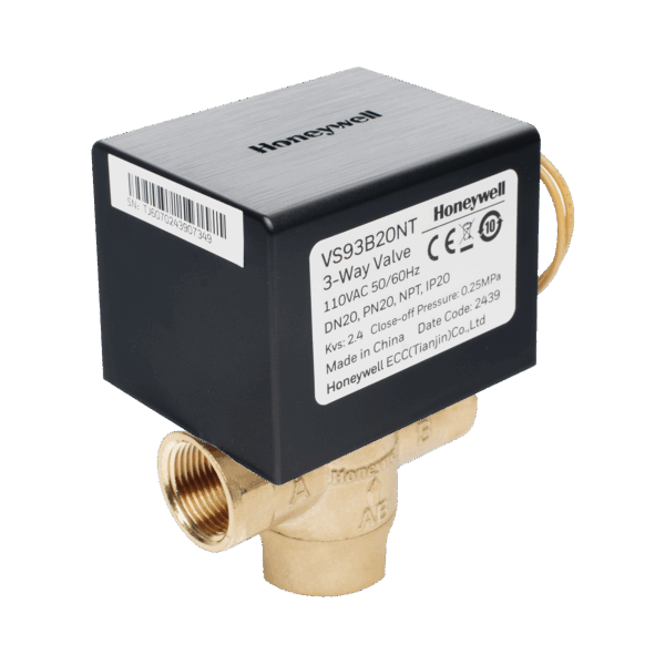 Válvula de control eléctrica VS9 para fan coil: DN20: PN20: 3 vías: 110 V CA: conexión NPT