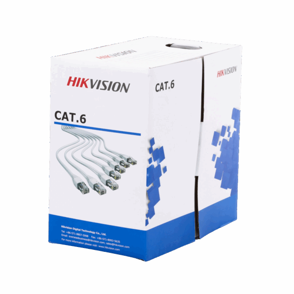 Bobina de Cable de 305 m (1000 ft) Cat 6 / 100% Cobre / Color Blanco / Uso en Interior / PVC