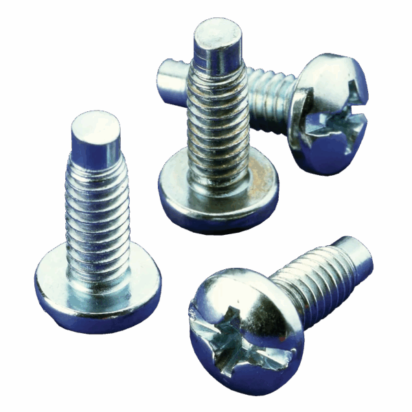 Kit de 20 Tornillos #10-32 x 0.75, Para Uso con Rieles de Tornillo Directo o Tuerca Enjaulada, de Acero, Color Negro