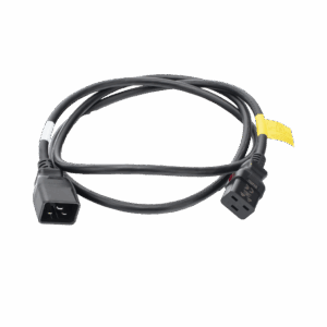 Cable de Alimentación Eléctrica Con Bloqueo de Seguridad, de IEC C19 a IEC C20, 1.8 Metros de Largo, Color Negro, 1 Pieza