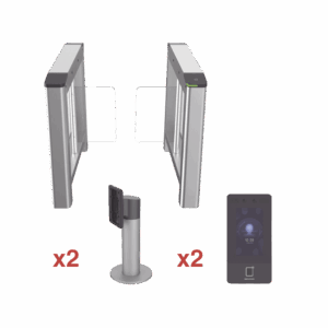 Kit de Torniquete con Terminales Faciales incluidas / Montajes Incluidos /  Izquierdo y Derecho / Carril de 90 cms / 3,000,000 MCBF / 4 Pares de IR