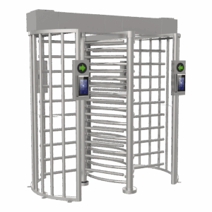 Torniquete DOBLE (2 Carriles) de Cuerpo Completo Bidireccional / Exterior / Acero Inoxidable SUS304 / 30 Personas por Minuto / Compatible con Reconocimiento Facial (Terminal no Incluida)