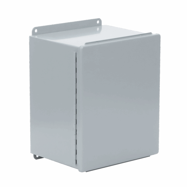 Gabinete de Bisagra Continua NEMA 12; IP66 de Uso en Intemperie, 305 x 254 x 203 mm, De Acero, Color Gris