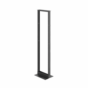 Rack de Dos Postes Estándar de 19 in, Rieles Numerados y Roscados #12-24, Fabricado en Aluminio, 45 Unidades de Rack, Color Negro