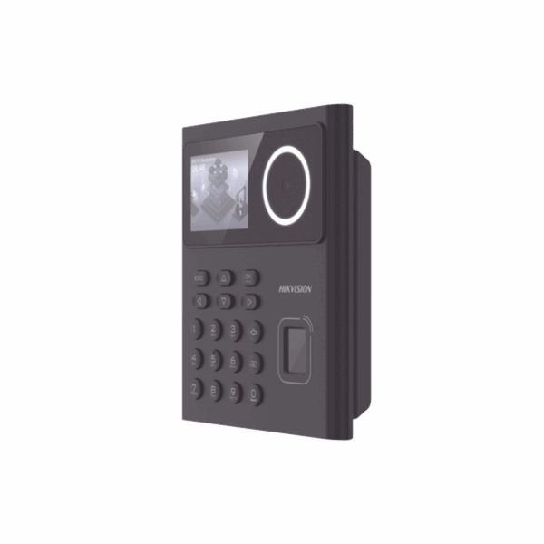 Terminal Min Moe WiFi con Batería de Respaldo / Administrable por Smartphone o Nube /  Acceso y Asistencia /  Huella, Facial y Tarjetas MIFARE /  500 rostros y 1,000 Huellas y Tarjetas / Detección de Cubrebocas / HikConnect
