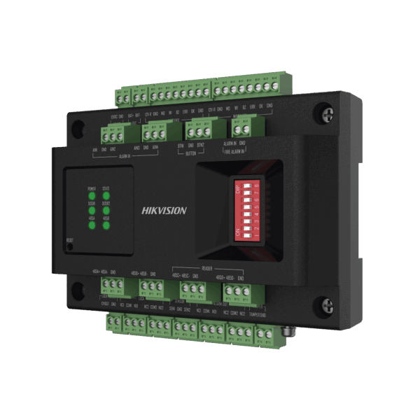 Expansor de 2 Puertas para Paneles de Control de Acceso DS-K27 Series / Comunicación RS-485 / 4 Entradas y 2 Salidas Auxiliares