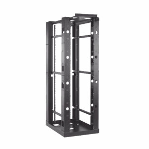 Rack de 4 Postes Sísmico, Estándar de 19 in, Rieles Con Orificio Para Tuerca Enjaulada, Fabricado en Acero, 45 Unidades de Rack, Color Negro